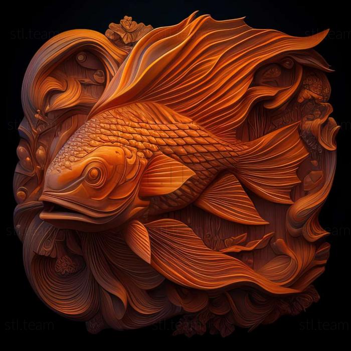 3D model Fire barbus fish (STL)